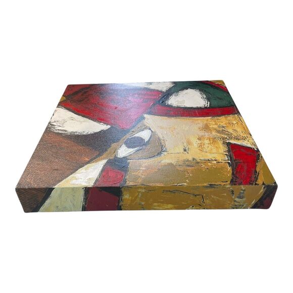 Ryan Radcliffe The Odyssey Series Abstract Painting 14x14x2 Signed Verso 1 Pc. - Picture 5 of 9